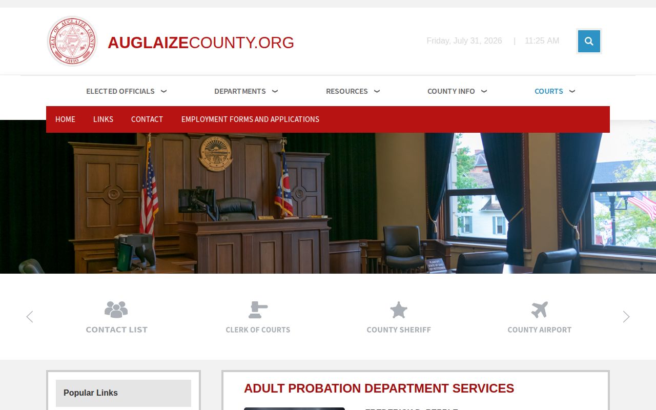 Auglaize County Adult Probation Department services and contact page