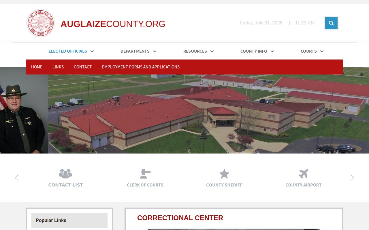 Auglaize County Correctional Center release records facility